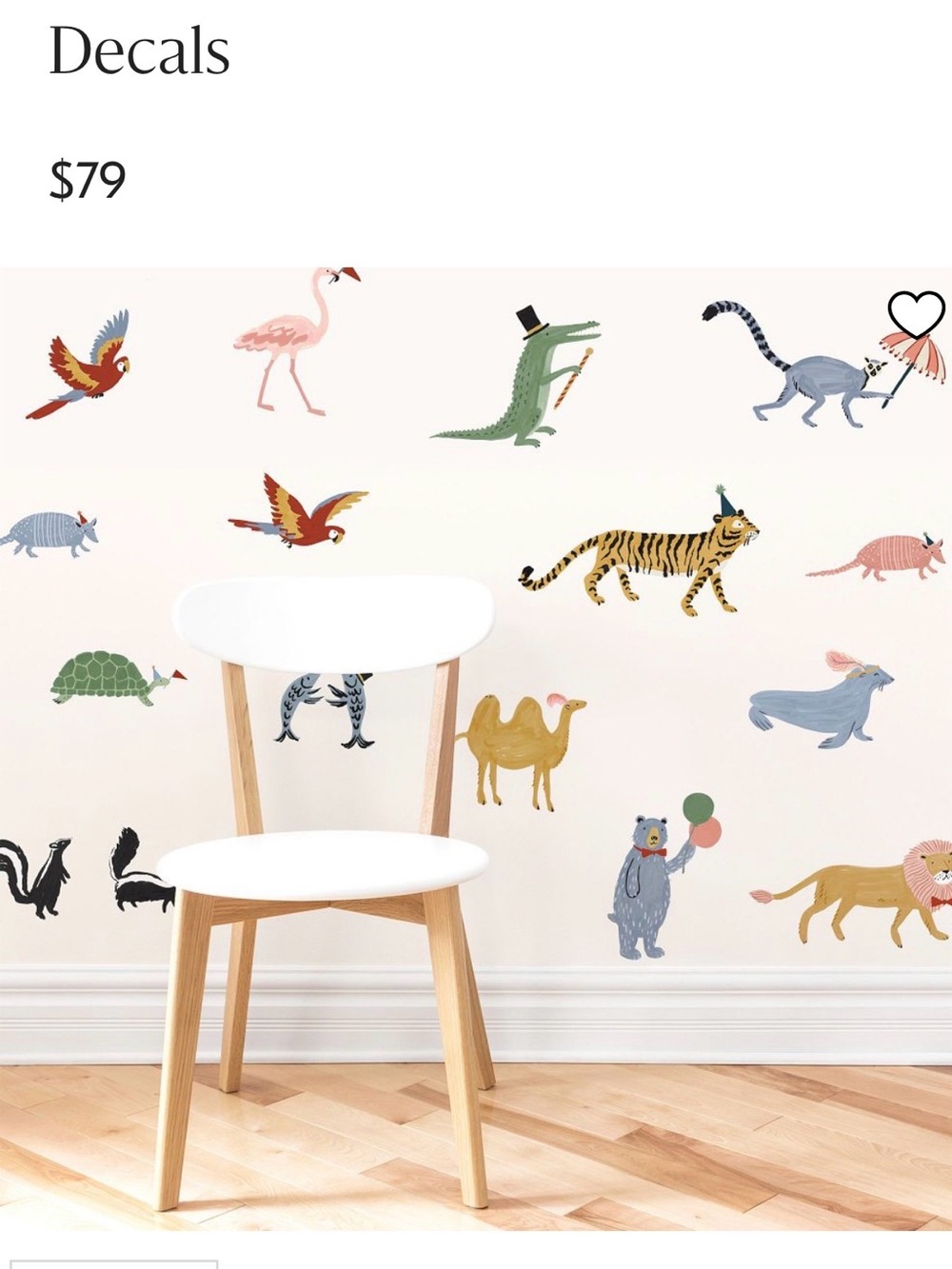 MejXMej Party Animal Wall Decals 4 Sheets